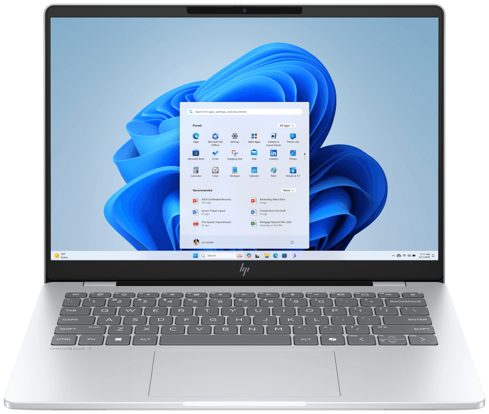 HP OmniBook 7 AI 14-fr0011ns Intel Core Ultra 5 225U Portátil 35,6 cm (14") 2K 16 GB LPDDR5-SDRAM 1 TB SSD Wi-Fi 7 (802.11be) Windows 11 Home AI PC Plata