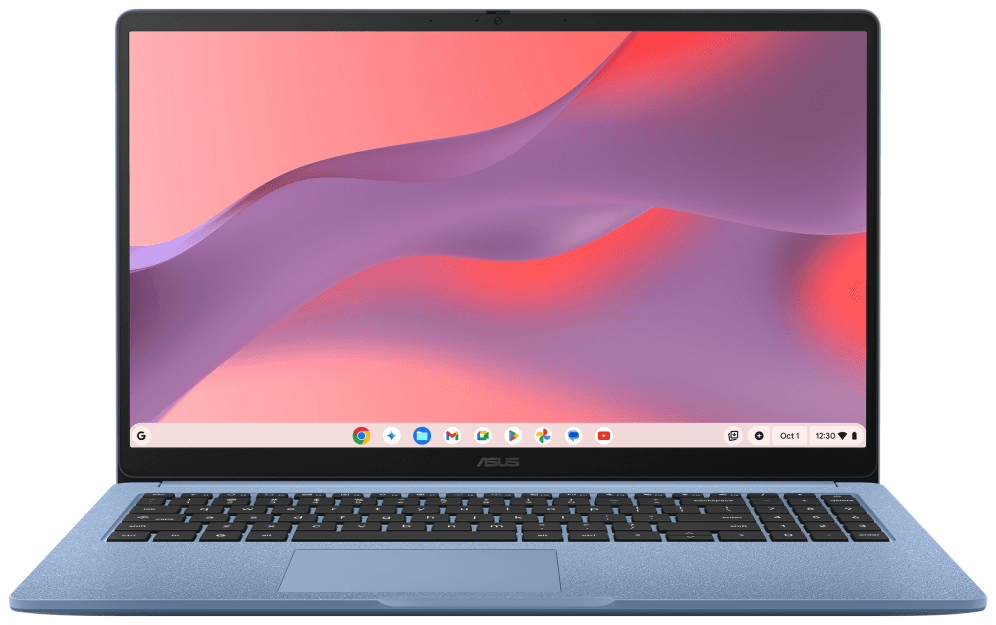 ASUS Chromebook CM1505CM4A-S70064 - Ordenador Portátil 15.6" Full HD (MediaTek Kompanio 540, 4GB RAM, 128GB eMMC, ARM Mali-G57 MC2, ChromeOS) Azul Tela - Teclado QWERTY español