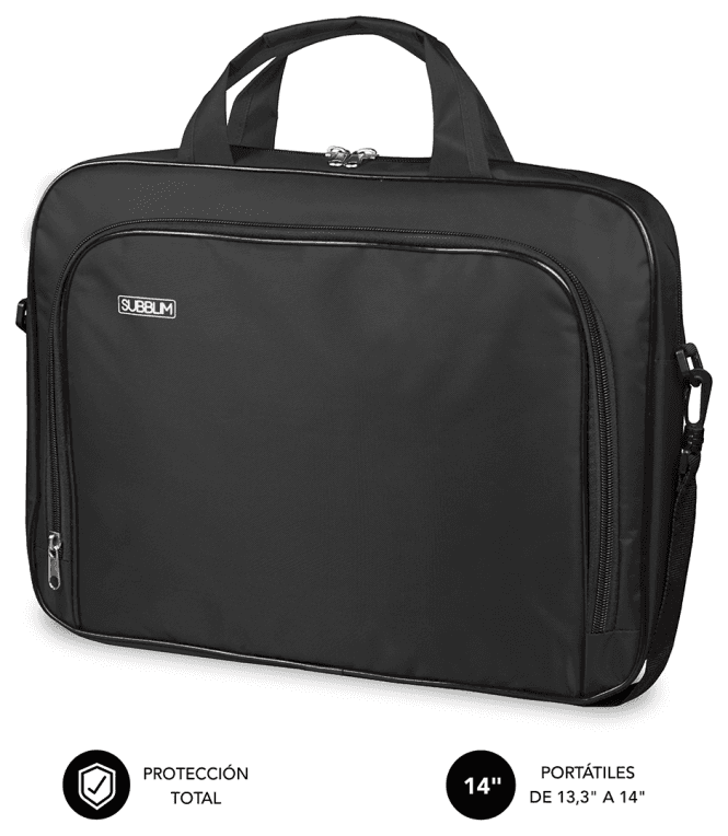 SUBBLIM Maletín Ordenador Oxford Laptop Bag 13,3"-14" Black