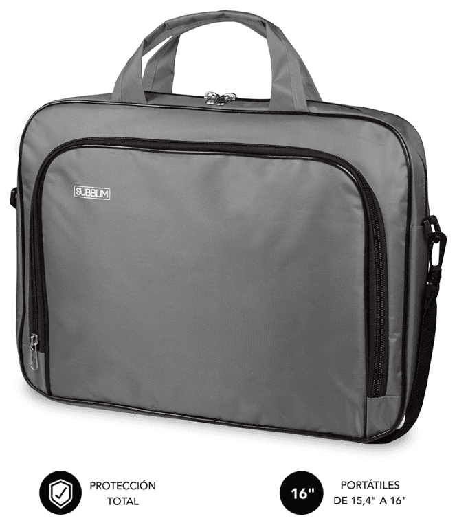 SUBBLIM SUB-LB-1OLB051 maletines para portátil 40,6 cm (16") Maletín Toploader Gris