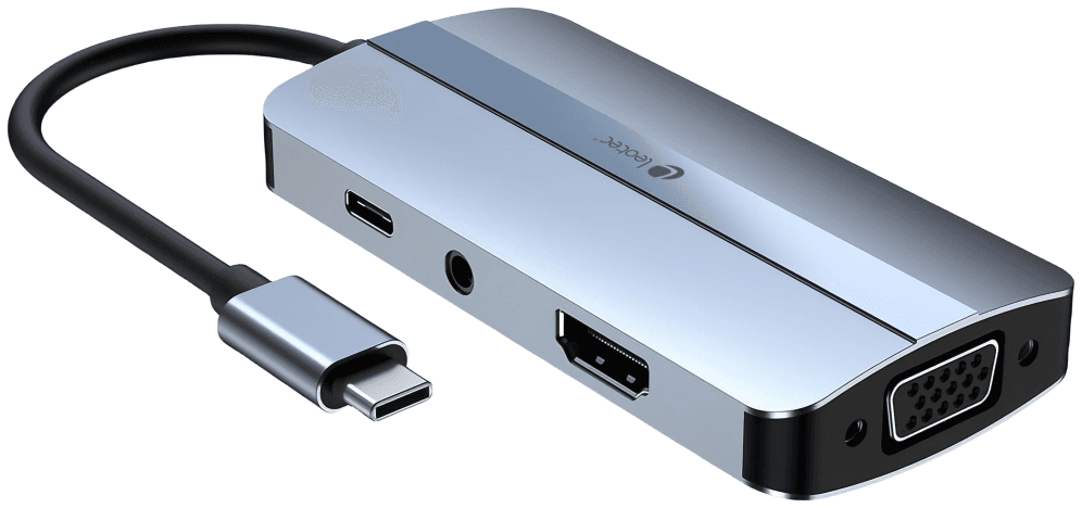 Leotec LEDS04 base para portátil y replicador de puertos Acoplamiento USB 3.2 Gen 1 (3.1 Gen 1) Type-C Gris