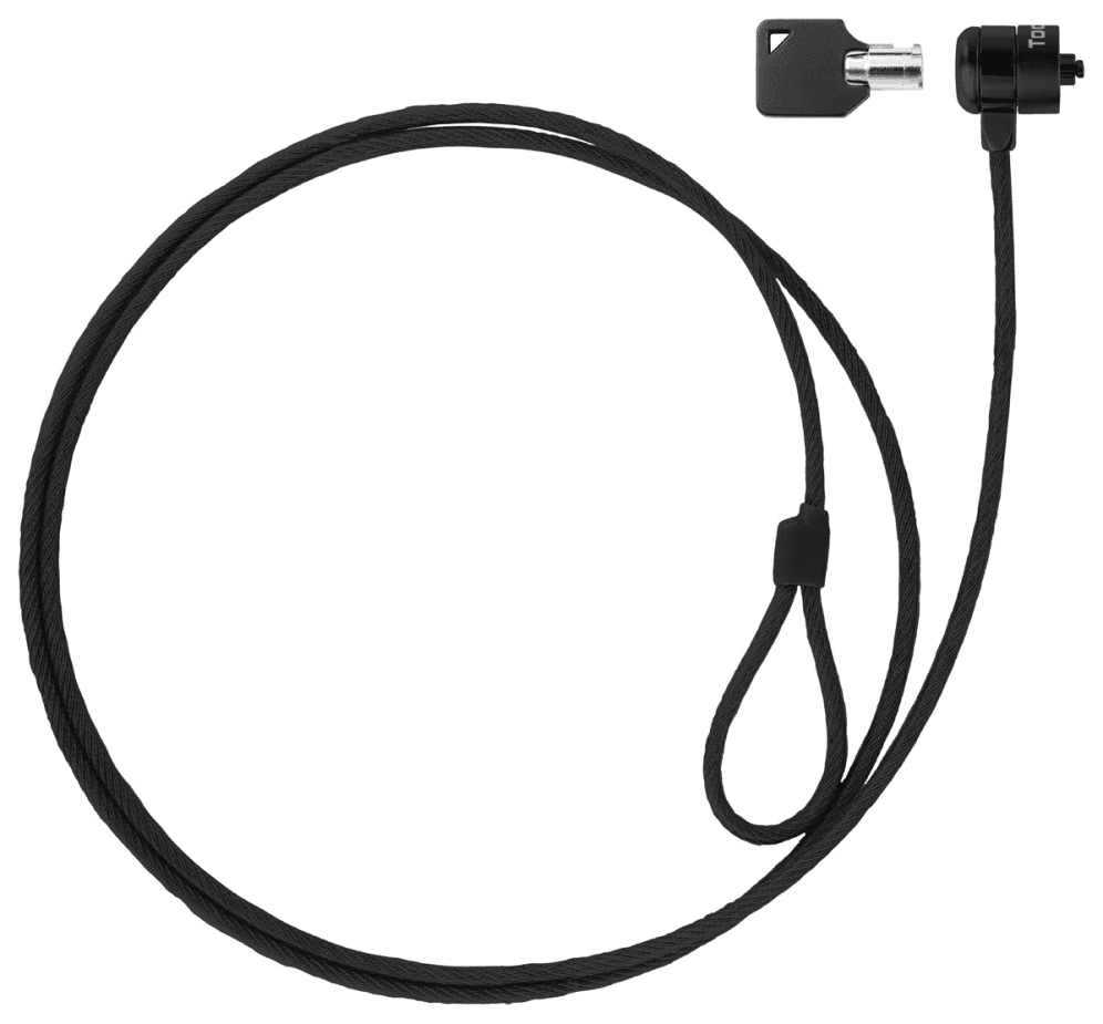 TooQ Cable de Seguridad con Llave para Portátiles 1.5 metros, Gris Oscuro