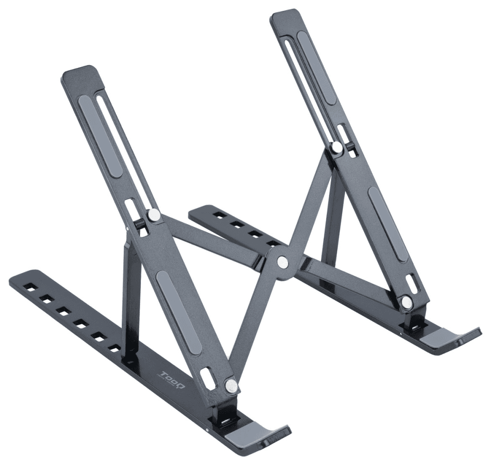 TooQ Soporte Elevador para Portátiles, Tablets, Móviles y Libros, Gris Oscuro