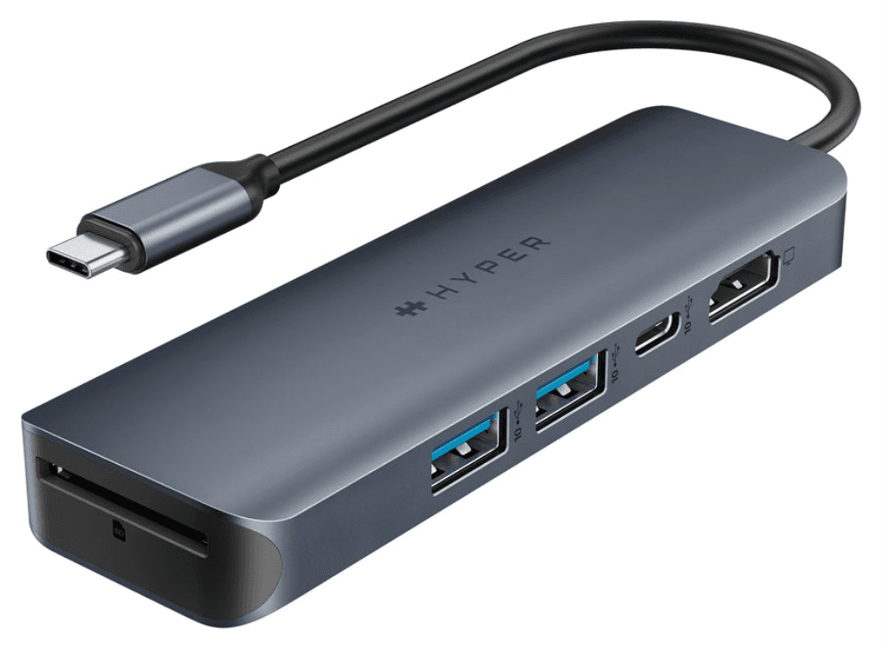 HYPER HD4003GL USB 3.2 Gen 1 (3.1 Gen 1) Type-C 10000 Mbit/s Azul, Gris