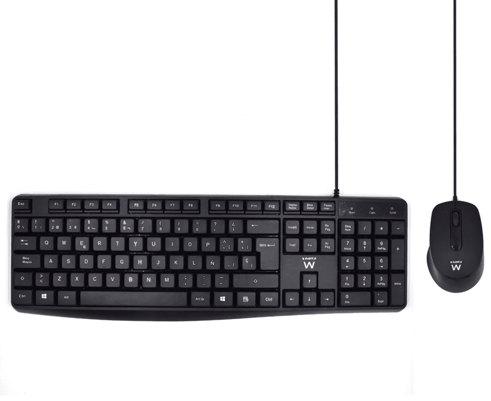 Ewent EW3006 teclado Ratón incluido Oficina USB QWERTY Español Negro
