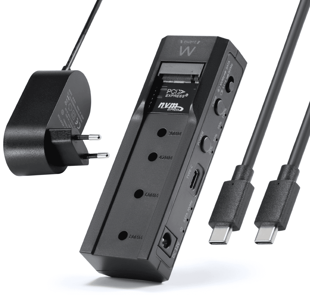 Ewent EW7065 caja para disco duro externo Carcasa de disco duro/SSD Negro 2.5/3.5"