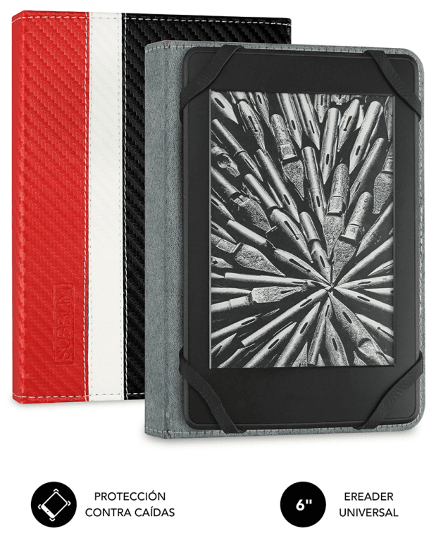 SUBBLIM Funda Libro Electrónico Clever Ebook Case 6" Red