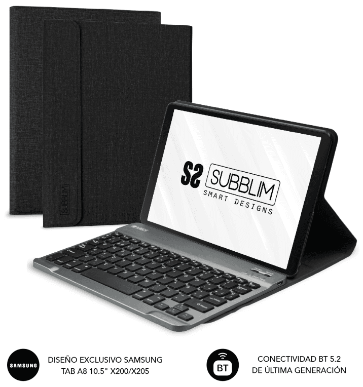 SUBBLIM Funda con teclado KeyTab Pro BT Samsung GT A8 10.5“ X200/205