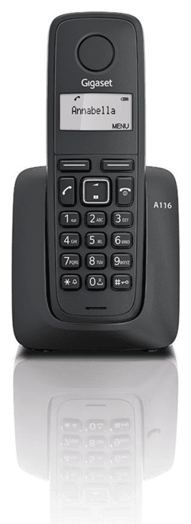 Gigaset A116 Teléfono DECT Identificador de llamadas Negro