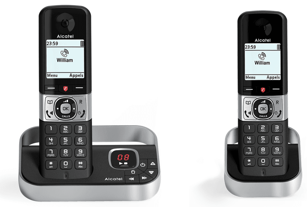 Alcatel F890 Voice Duo zwart Teléfono DECT Identificador de llamadas Negro, Plata