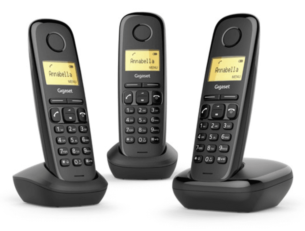 Gigaset A170 Trio Teléfono DECT/analógico Identificador de llamadas Negro