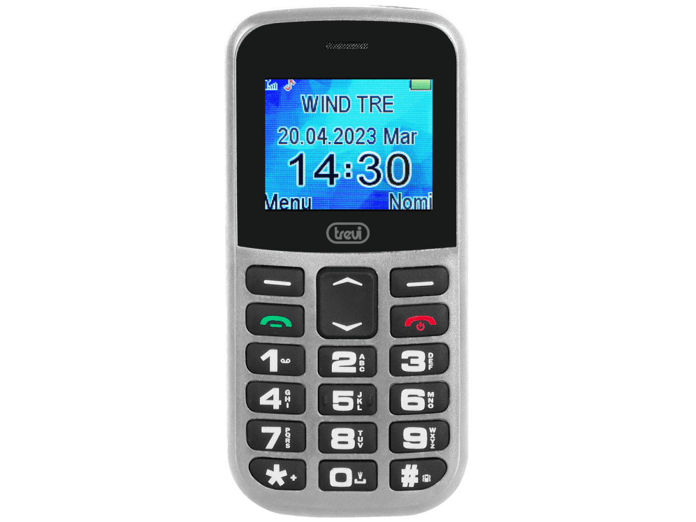 Trevi Max 20 4,5 cm (1.77") 160 g Plata Teléfono para personas mayores