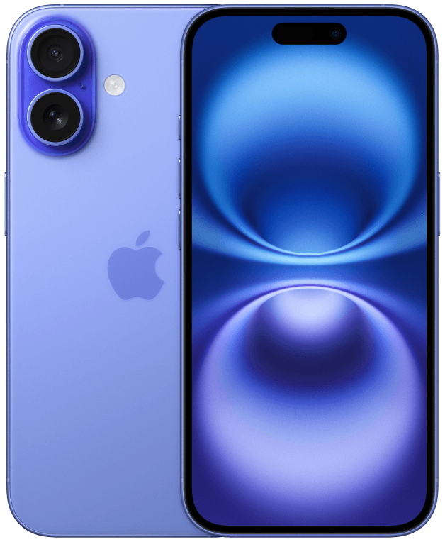 Apple iPhone 16 15,5 cm (6.1") SIM doble iOS 18 5G USB Tipo C 256 GB Azul