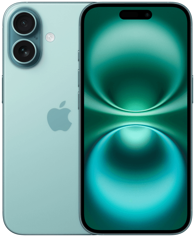 Apple iPhone 16 15,5 cm (6.1") SIM doble iOS 18 5G USB Tipo C 256 GB Verde azulado