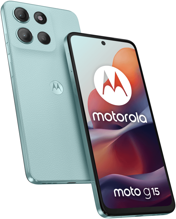 Motorola moto g15 17,1 cm (6.72") SIM doble Android 15 4G USB Tipo C 8 GB 512 GB 5200 mAh Azul claro