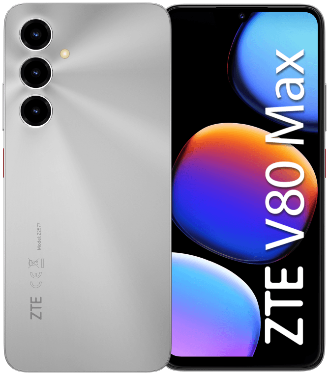 ZTE V80 Max 17,5 cm (6.9") Ranura híbrida Dual SIM Android 16.0 4G USB Tipo C 12 GB 128 GB 6000 mAh Plata
