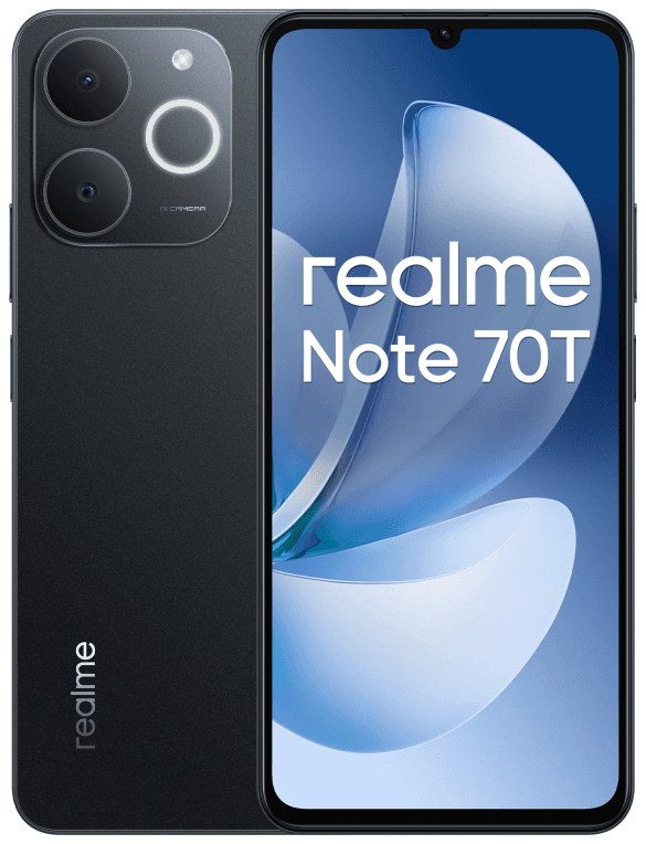 realme Note 70T 17,1 cm (6.74") SIM doble Android 15 4G USB Tipo C 4 GB 256 GB 6000 mAh Negro