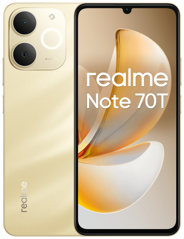 realme Note 70T 17,1 cm (6.74") SIM doble Android 15 4G USB Tipo C 4 GB 256 GB 6000 mAh Oro