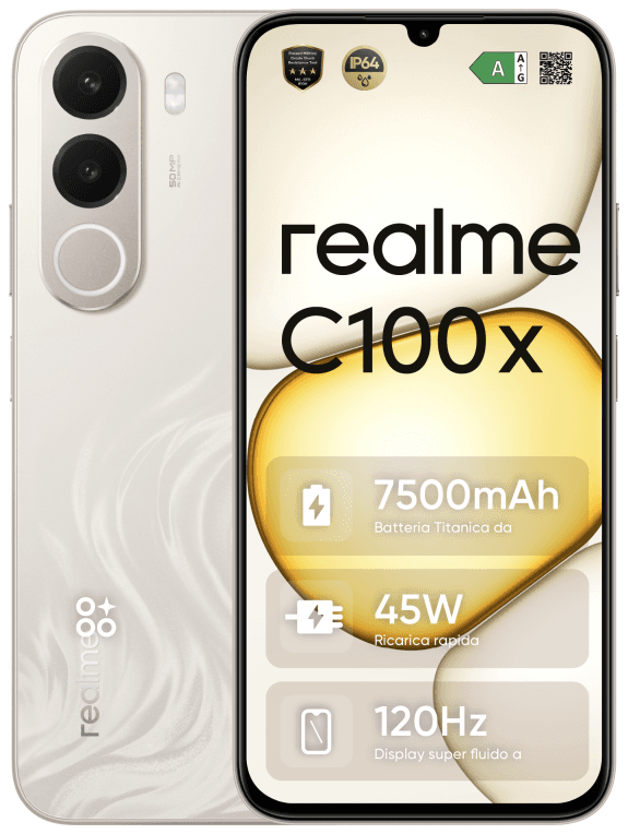 realme 631011008900 smartphones 17,3 cm (6.8") Android 16.0 4G USB Tipo C 4 GB 256 GB 7500 mAh Oro
