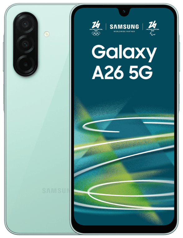 Samsung Galaxy A26 17 cm (6.7") Ranura híbrida Dual SIM Android 15 5G USB Tipo C 6 GB 128 GB 5000 mAh Color menta