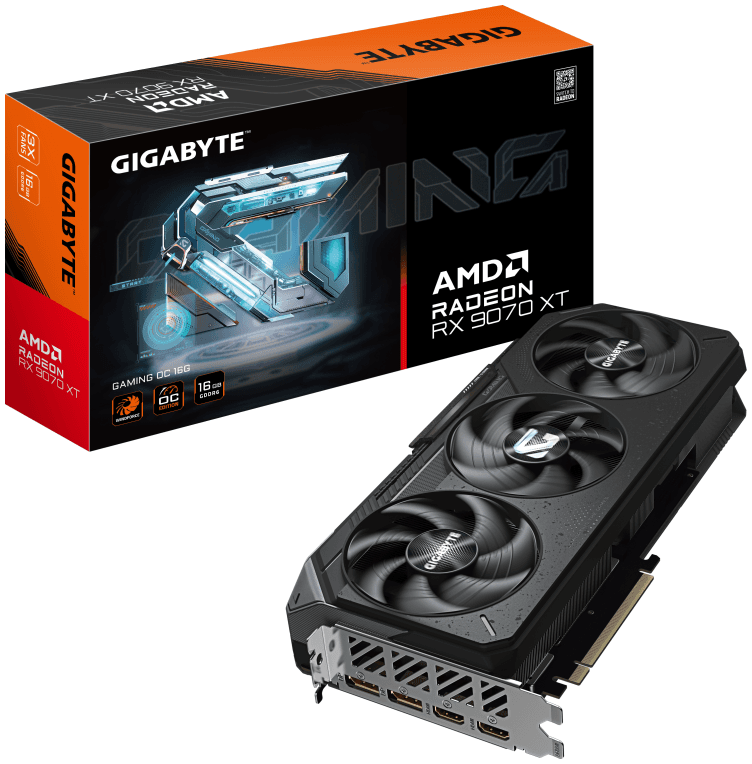 GIGABYTE Radeon RX 9070 XT GAMING OC 16G Tarjeta Gráfica - 16GB GDDR6, 256 bits, PCI-E 5.0, 3060 MHz Frecuencia Base, 2 x DisplayPort, 2 x HDMI, GV-R9070XTGAMING OC-16GD