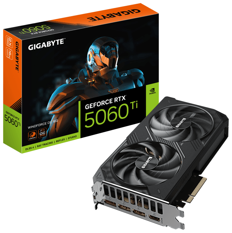 GIGABYTE GeForce RTX 5060 Ti WINDFORCE OC 16G Tarjeta Gráfica