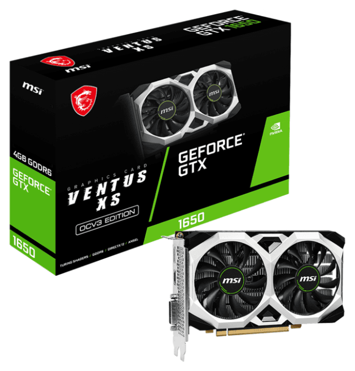 MSI VENTUS GeForce GTX 1650 D6 XS OCV3 NVIDIA 4 GB GDDR6