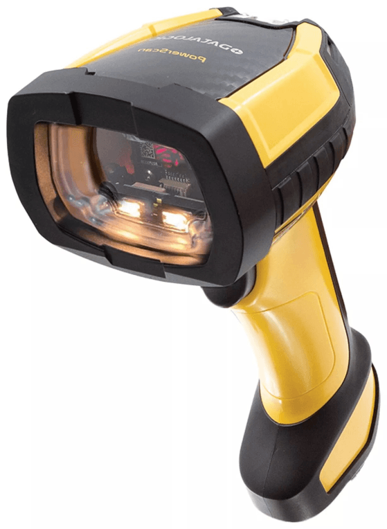 Datalogic PM9600-HP433RBK10 lector de código de barras Lector de códigos de barras portátil 1D/2D Laser Negro, Amarillo