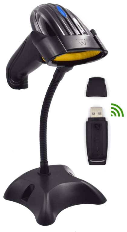 Ewent EW3430 lector de código de barras Lector de códigos de barras portátil 1D LED Negro