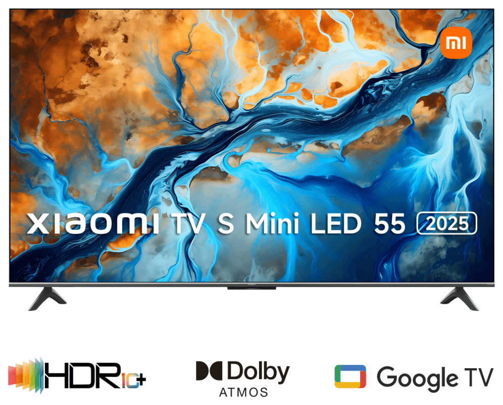 Xiaomi TV S Mini LED 55 2025 139,7 cm (55") 4K Ultra HD Smart TV Wifi Negro 1200 cd / m²