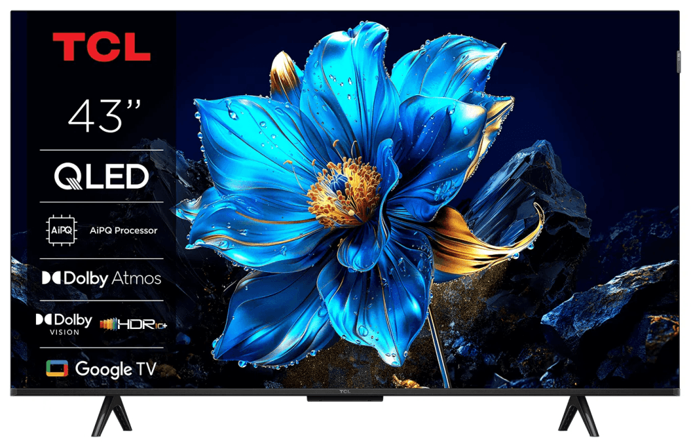 TCL T69C 43T69C Televisor 109,2 cm (43") 4K Ultra HD Smart TV Wifi Negro 350 cd / m²