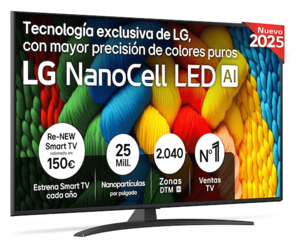 LG NanoCell AI 55NANO81A6A 139,7 cm (55") 4K Ultra HD Smart TV Wifi Negro