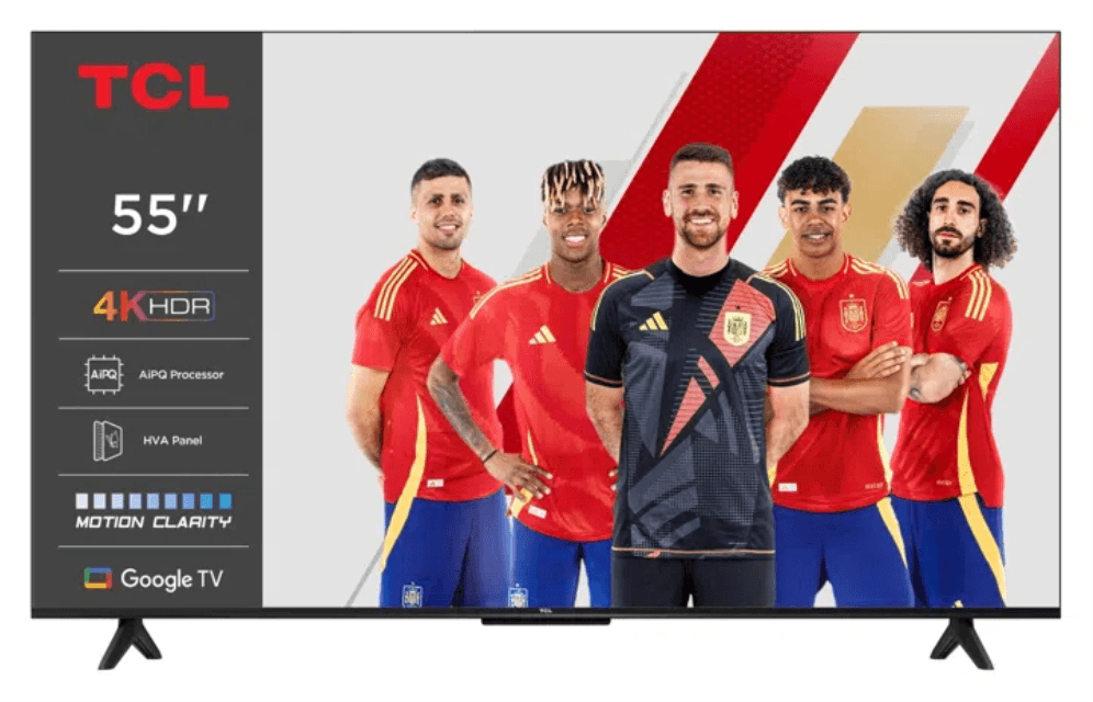 TCL P61 55P61K Televisor 139,7 cm (55") 4K Ultra HD Smart TV Wifi Aluminio 270 cd / m²