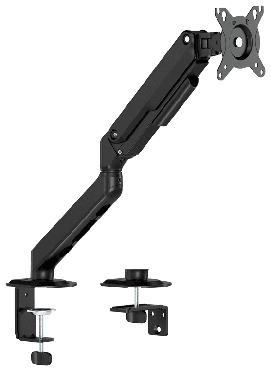 AISENS Soporte de Mesa Eco Contrapeso Giratorio e Inclinable para Monitor/TV 9kg (3 Pivotes, 1 Brazo) de 17-32, Negro