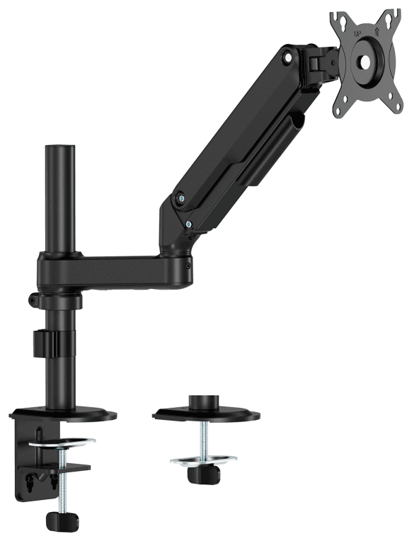 AISENS Soporte de Mesa Eco Contrapeso Giratorio e Inclinable para Monitor/TV 9kg (3 Pivotes, 1 Brazo) de 17-32, Negro