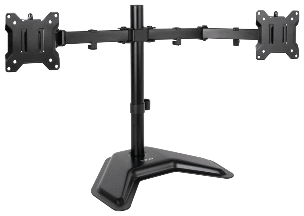 TooQ Soporte de Mesa, Giratorio e Inclinable, para 2 Pantallas de 17”-32”