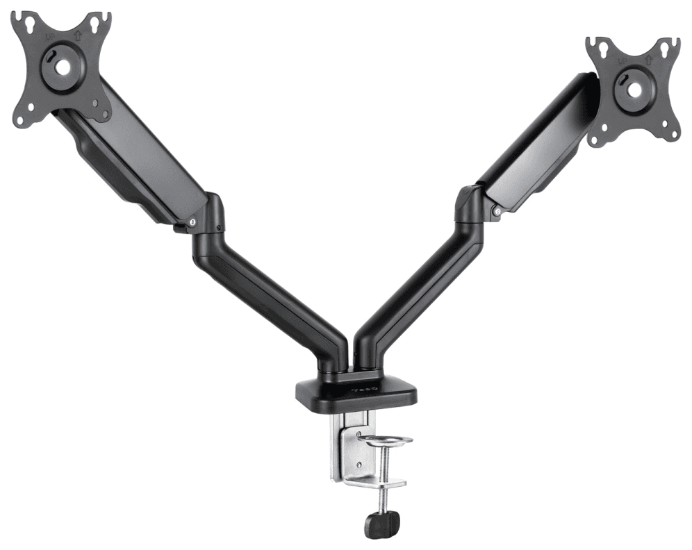 TooQ Soporte de Mesa para 2 Pantallas 17"-32", Negro