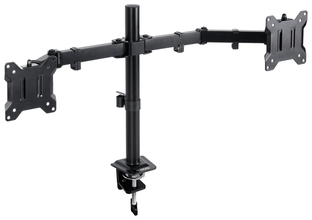 TooQ Soporte de Mesa para 2 Pantallas 17"-32", Color Negro