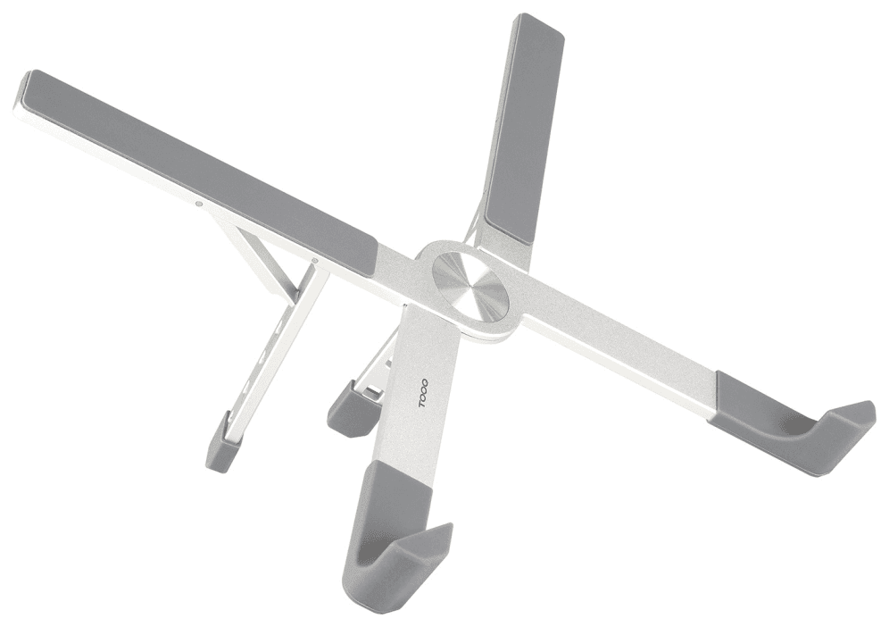 TooQ Soporte elevador plegable de aluminio para portátiles, Plata