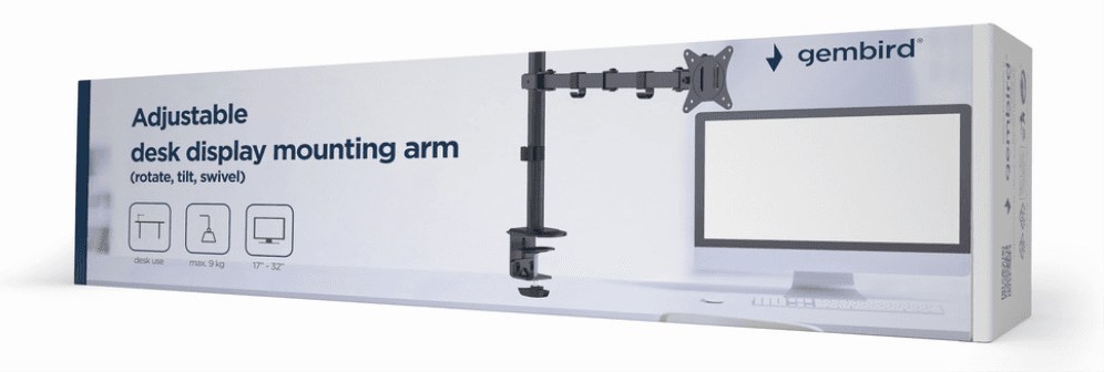 Gembird MA-D1-01 soporte para monitor 81,3 cm (32") Escritorio Negro