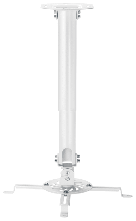 AISENS Soporte Universal Giratorio, Inclinable y Extensible de Techo para Proyector 13.5Kg, Blanco