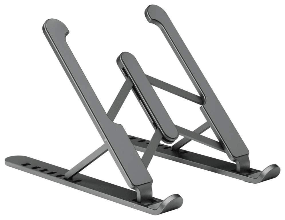 AISENS Soporte De Sobremesa Ajustable Para Portatil / Tablet, Gris Oscuro