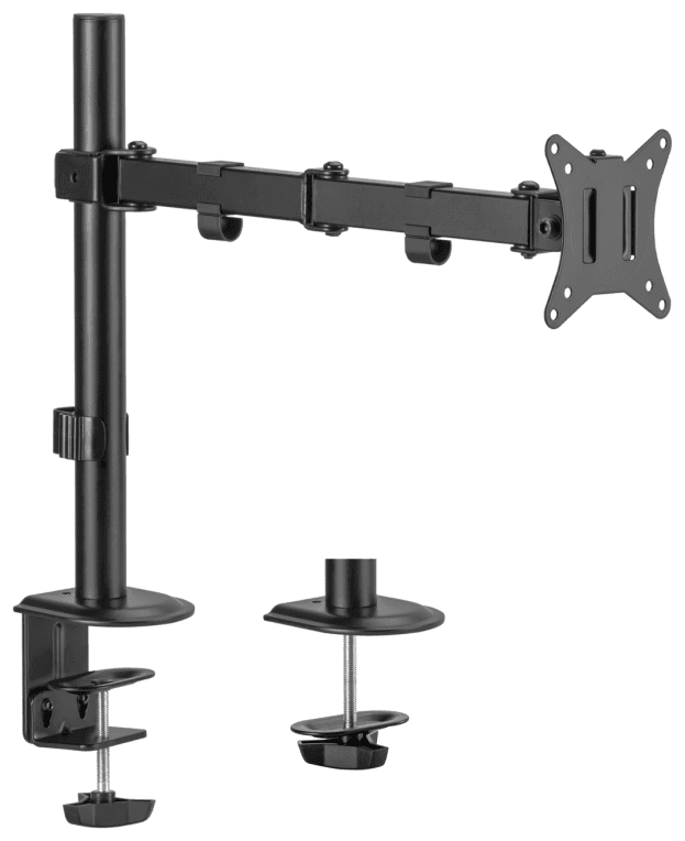 AISENS Soporte de Mesa ECO Giratorio e Inclinable para Monitor/TV 9Kg (3 Pivotes, 1 Brazo) de 17-32, Negro