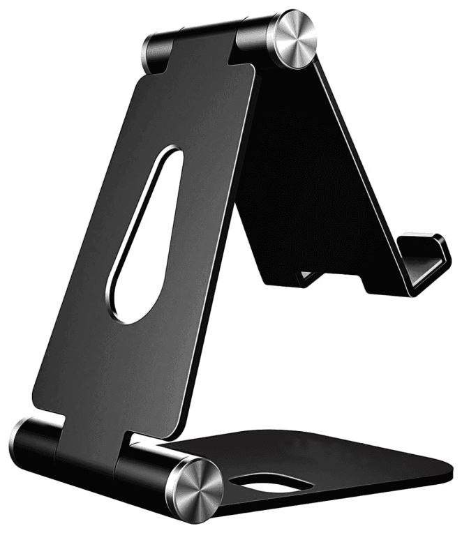 AISENS Soporte De Sobremesa Tamaño M Ajustable (2 Pivotes) Para Movil / Tablet, Negro