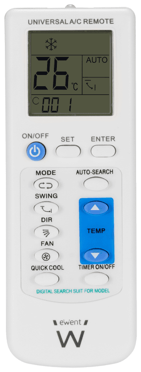 Ewent EW1579 mando a distancia Aire Acondicionado Botones