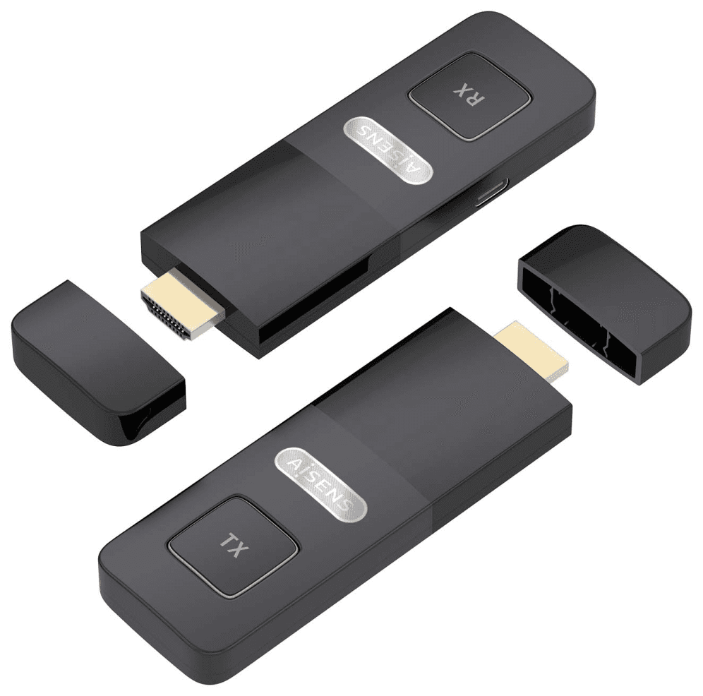AISENS ASWL-H2K30M001-BK extensor audio/video Transmisor y receptor de señales AV