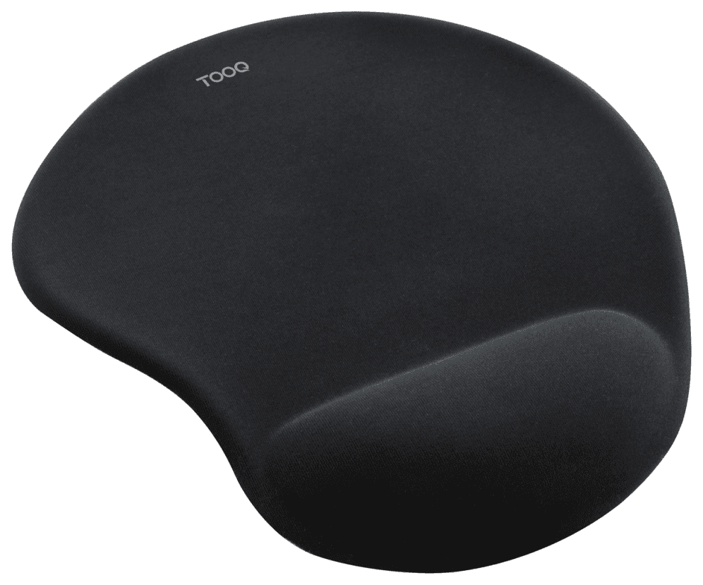 TooQ Alfombrilla para ratón ergonómica con reposamuñecas de gel, Negro