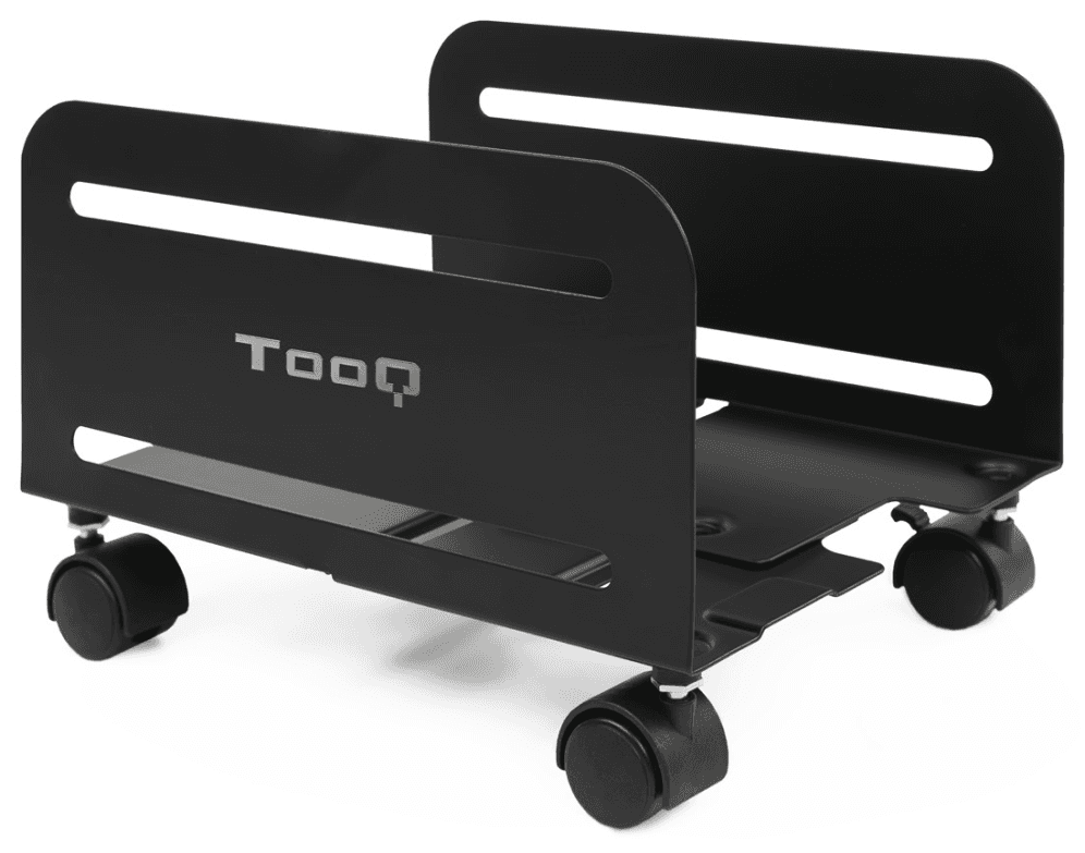 TooQ Soporte metálico para CPU de suelo con ruedas