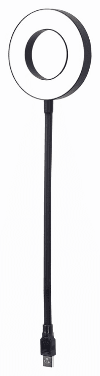 Gembird NL-LEDRING-01 aparato USB Negro, Blanco Lámpara