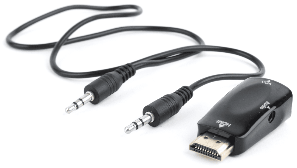 Gembird A-HDMI-VGA-02 cambiador de género para cable VGA (D-Sub) Negro